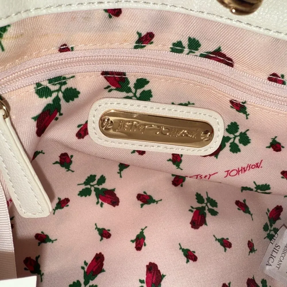 Betsy Johnson Bow Satchel Bag – CLEAN – Pastel Rainbow Ombré – Pearl Detail - Picture 9 of 15